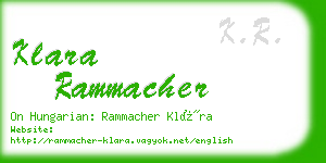 klara rammacher business card